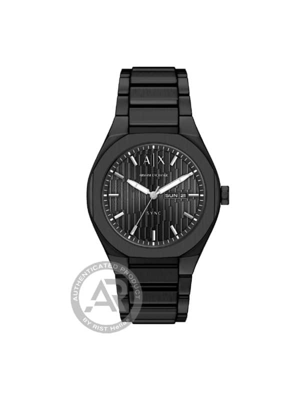 Ανδρικό ρολόι Armani Exchange Sync AX4301 μαύρο μπρασελέ